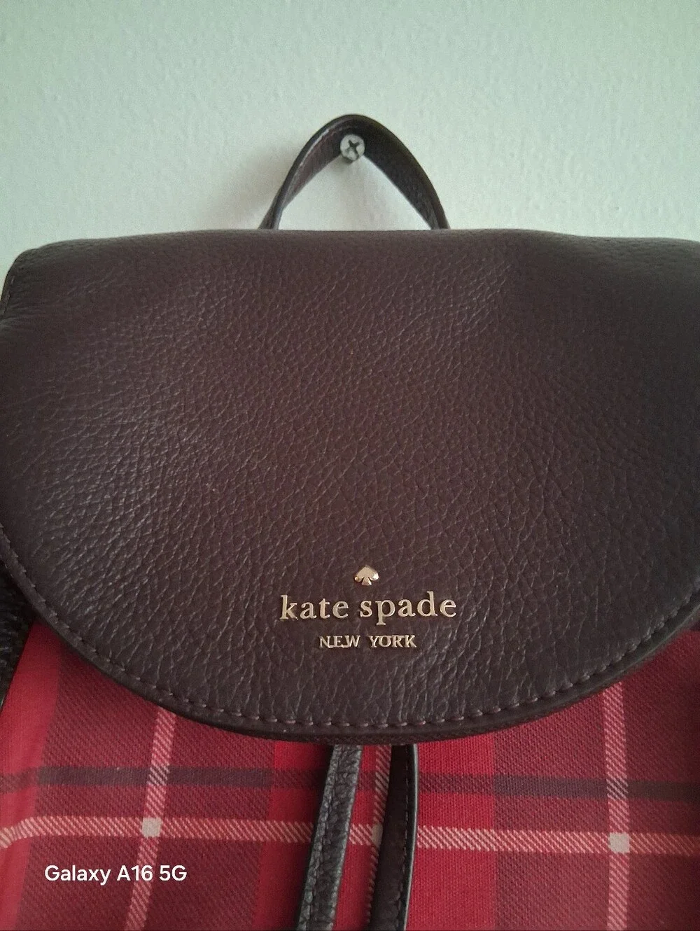 Kate Spade Leila Plaid Medium Flap Backpack